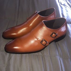 Light brown monk strap Mio Marino shoes